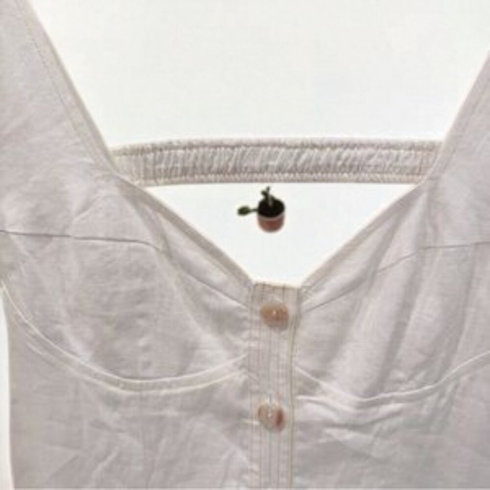 NWT Sancia Zande Linen Maxi Dress in White - Picture 6 of 7